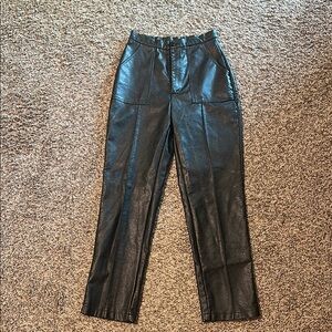 Princess Polly Faux Leather Pants - Size 0